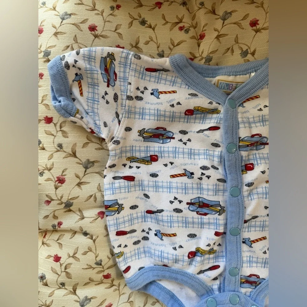 Vintage Mcbaby Bundle of Bubble Onesies 0/3 months Cotton